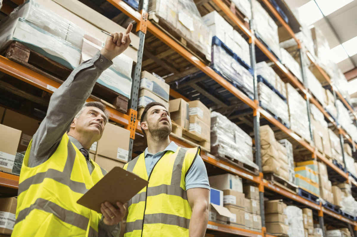 two missouri workers in a warehouse