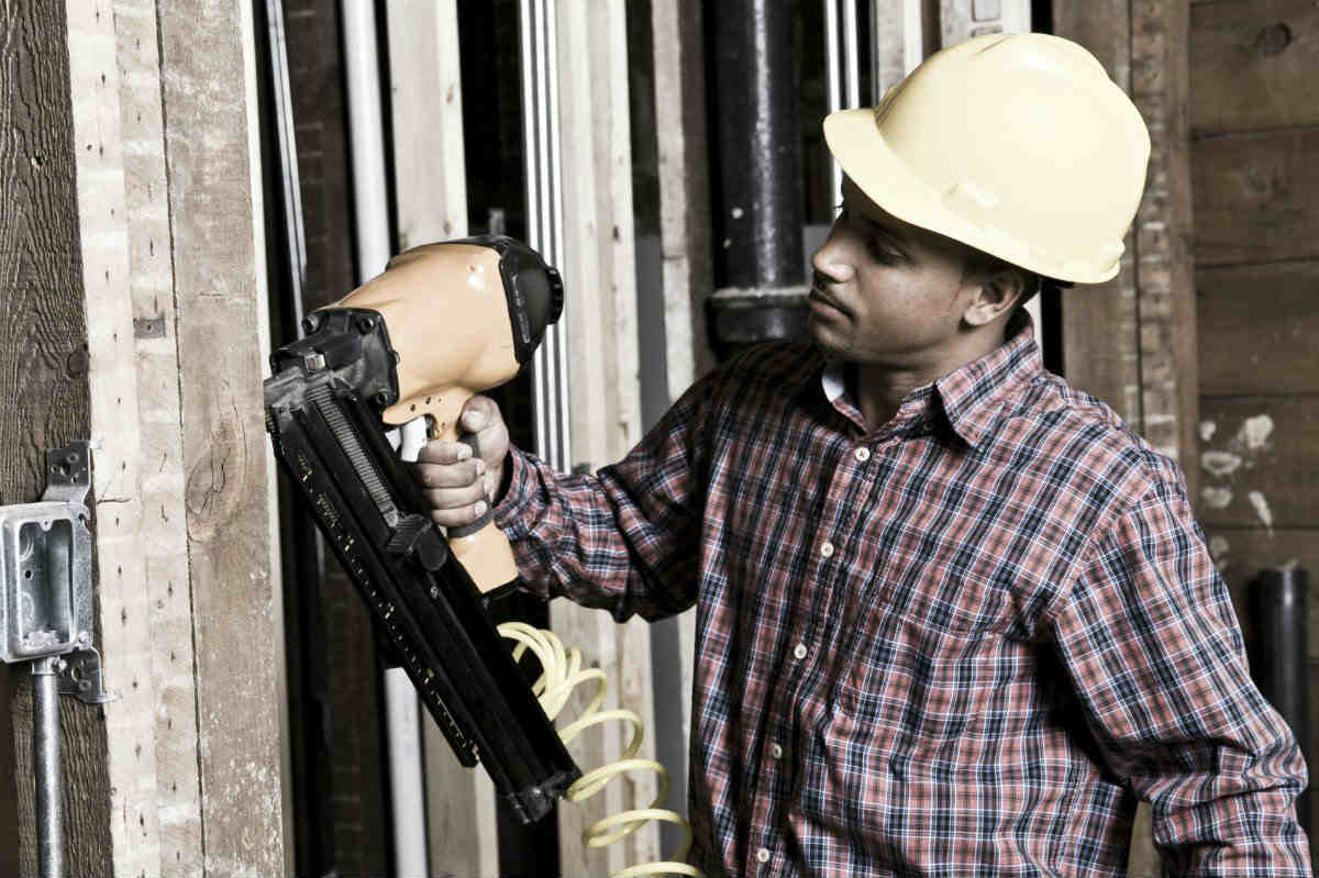 work injury nail guns St. Louis