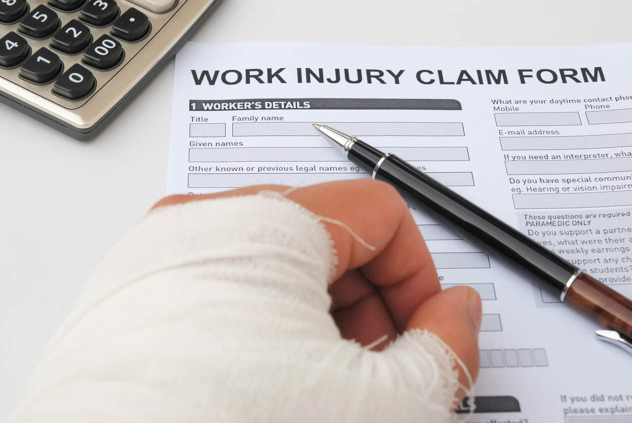 filing out work injury form