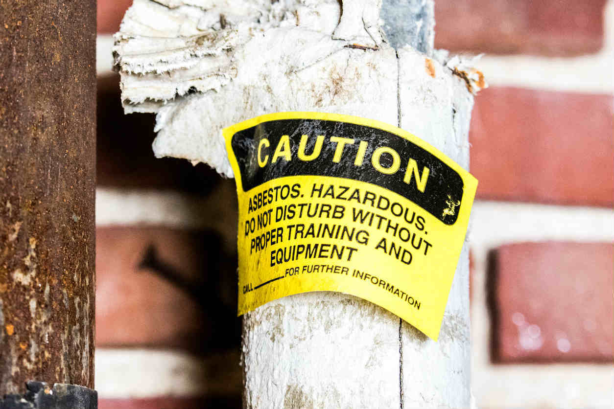 warning sign about asbestos