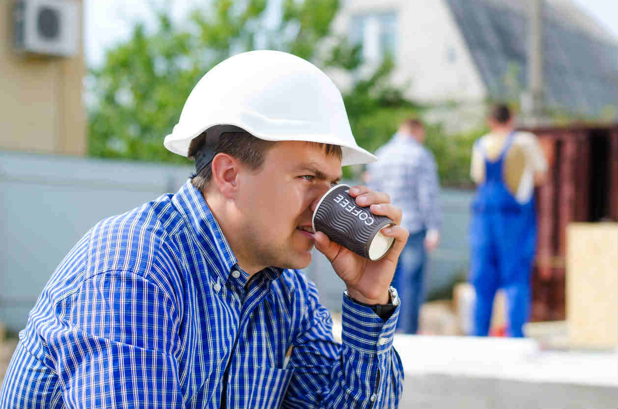 tired construction worker