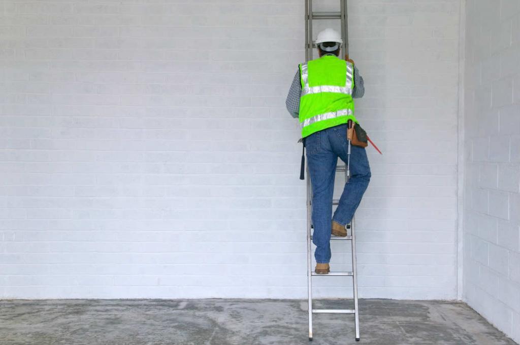 missouri worker climbing a ladder