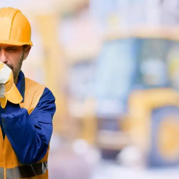 man exposed to chemicals on the job