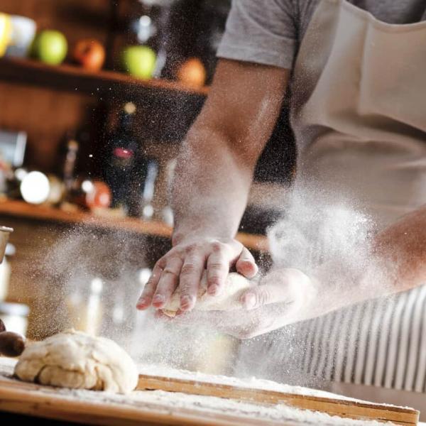 st. louis man working as a baker
