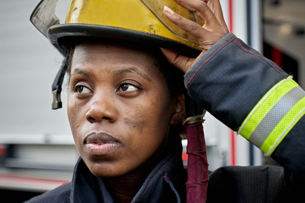 female firefighter in Missouri