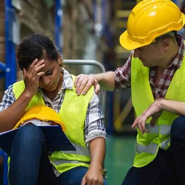 female worker injured on the job