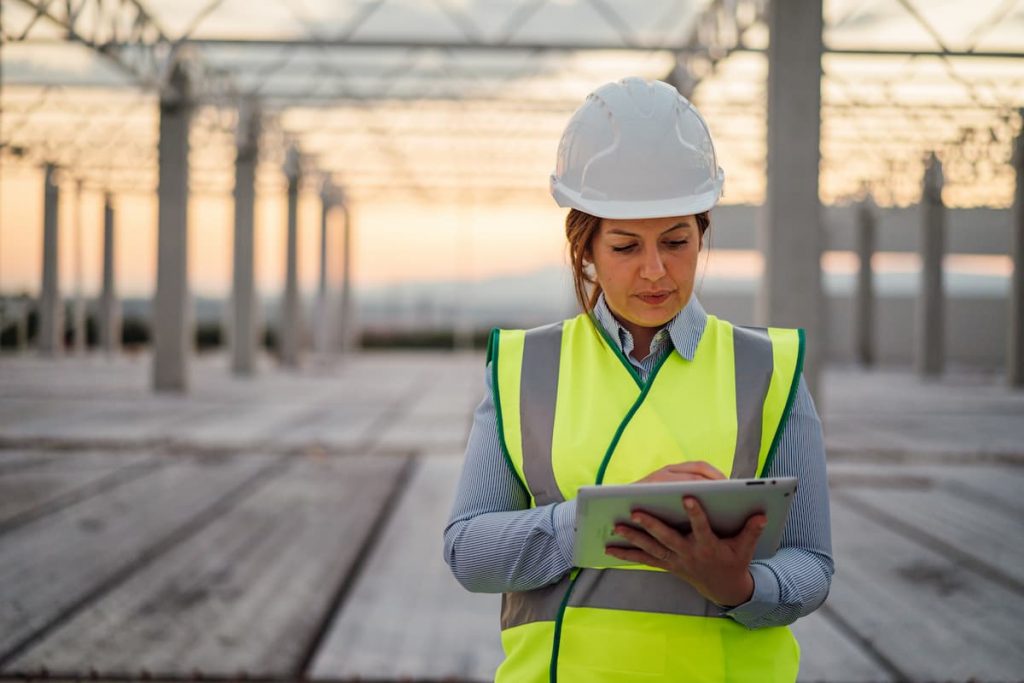 female worker on Missouri job site