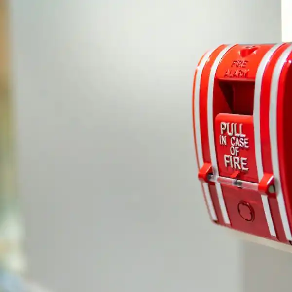 a workplace fire alarm that has been pulled