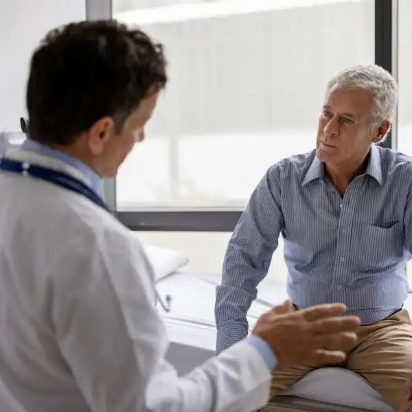 male worker at a medical examination
