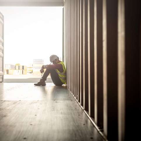 construction worker with a mental health condition