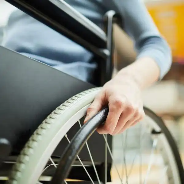 injured worker in wheelchair
