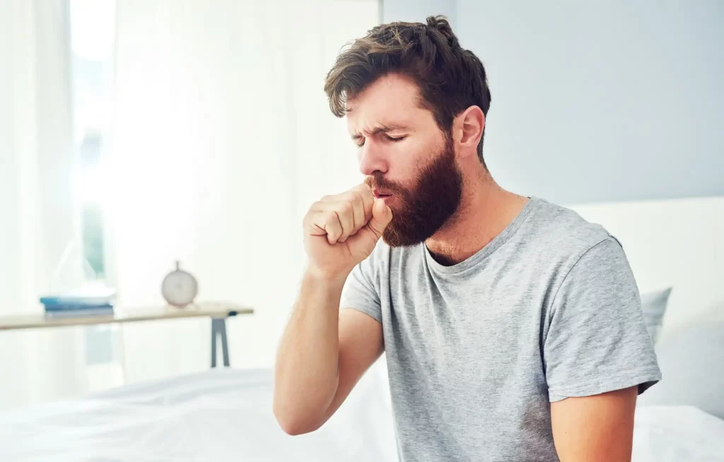 worker with a cough