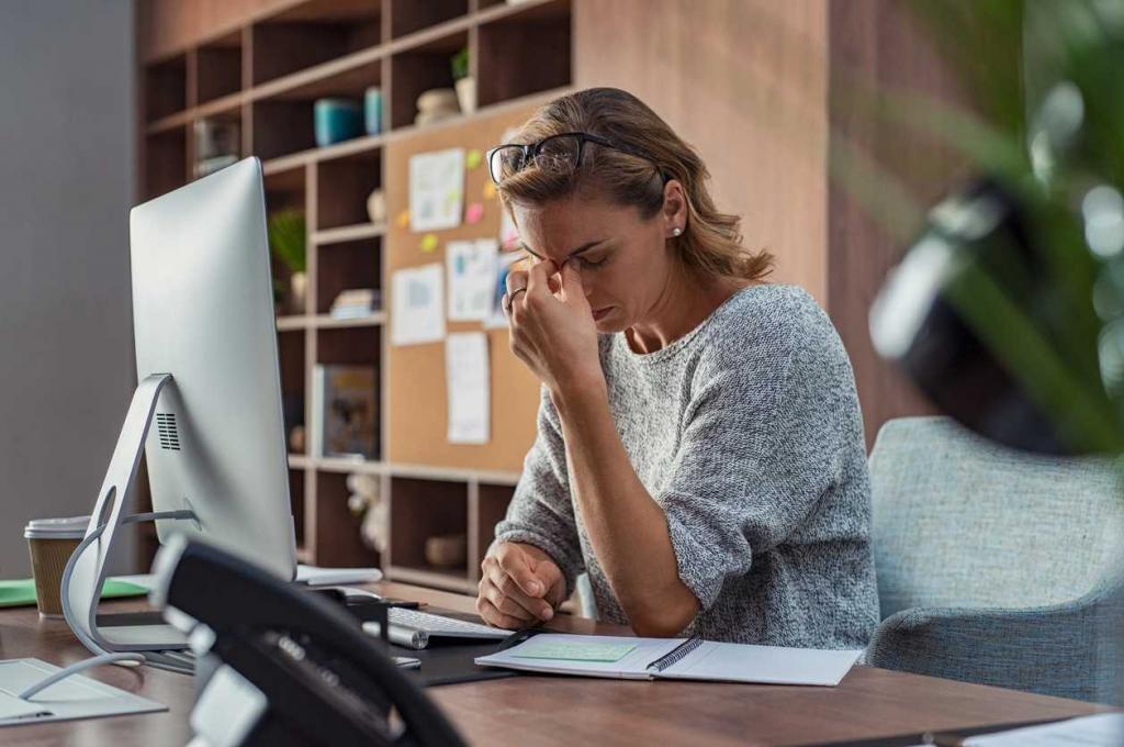 st. louis woman stressed at work