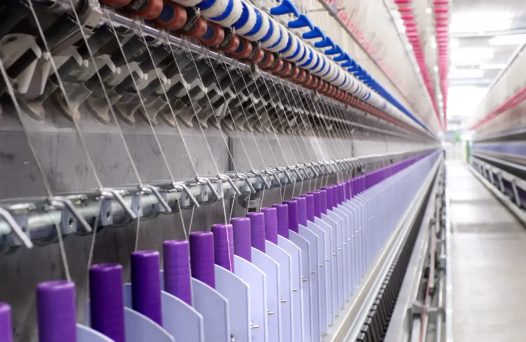 inside of a textile factory