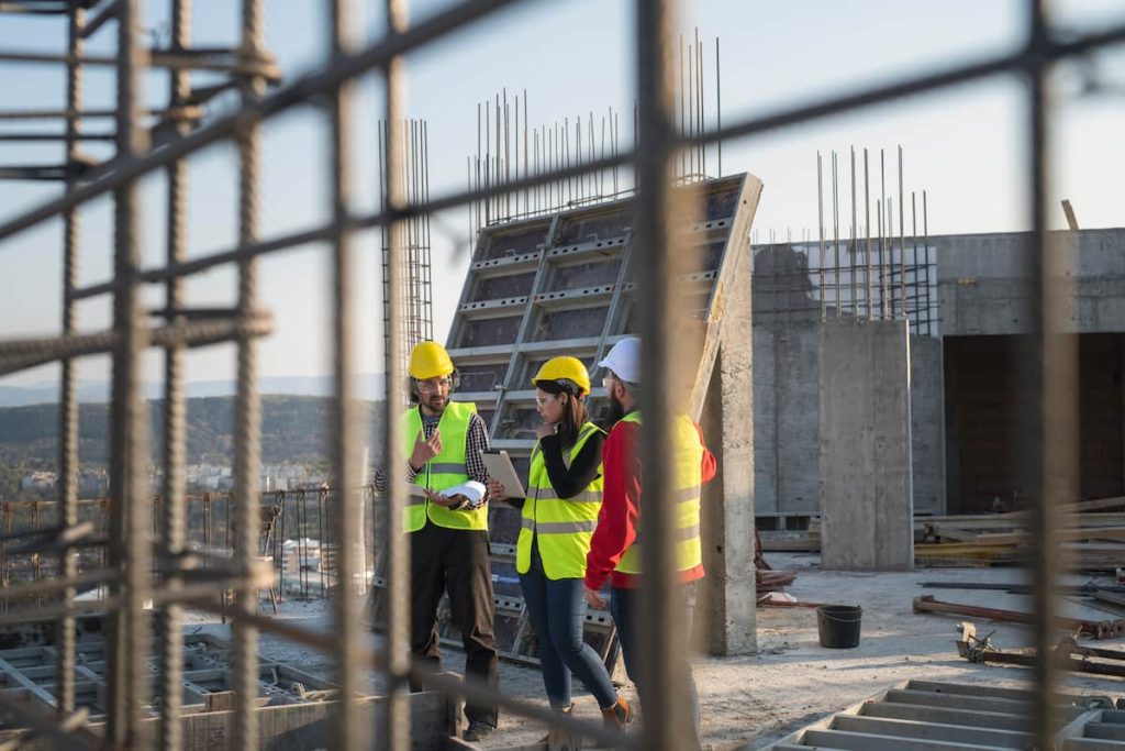 workers on a construction site