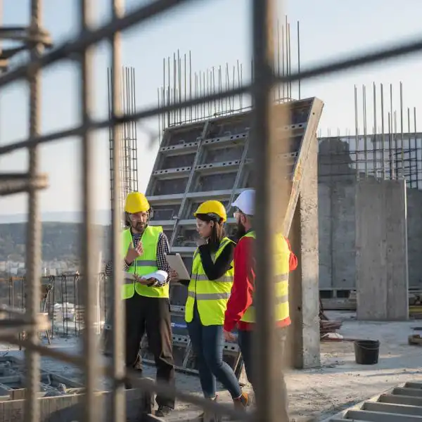 workers on a construction site