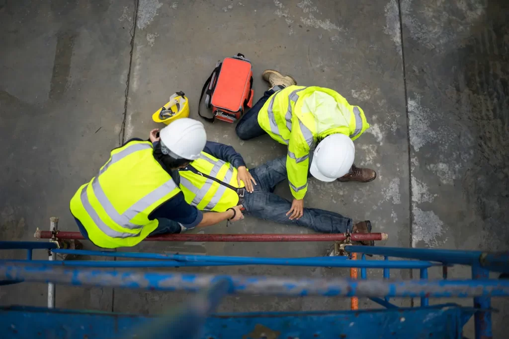 safety team responding to a work accident