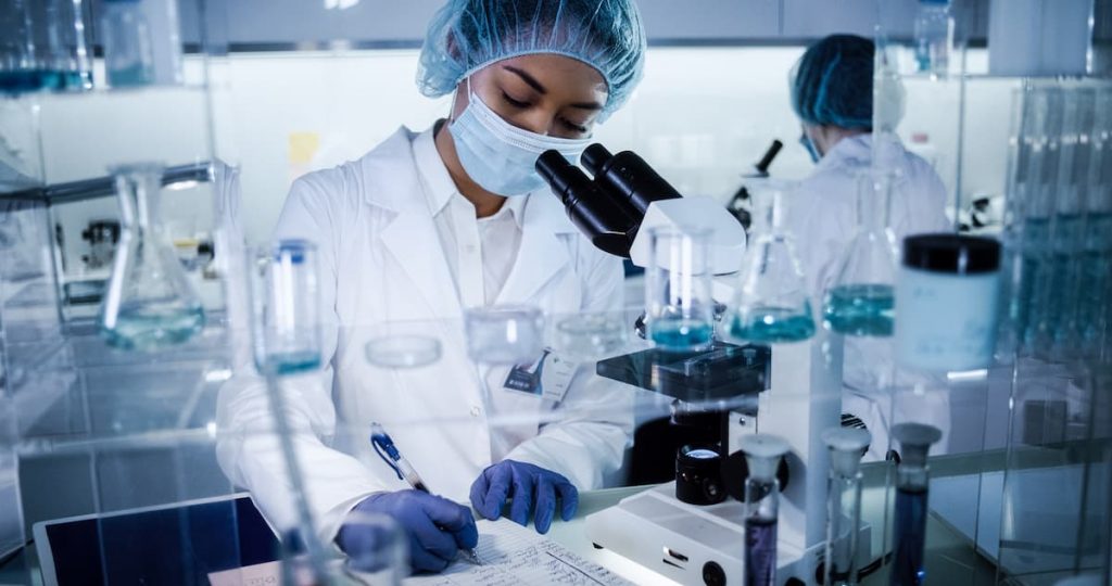 female worker in a lab